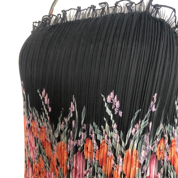 Vintage Sunray pleated cdress w/ spaghetti straps - Picture 4 of 16